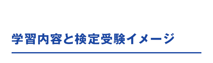 学習内容と検定受験イメージ