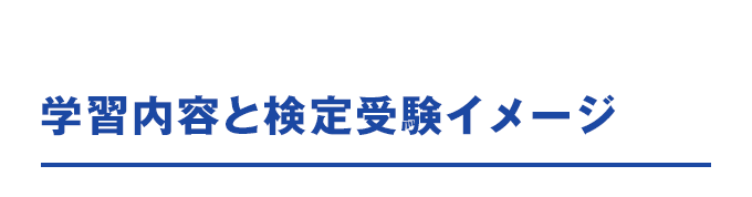 学習内容と検定受験イメージ