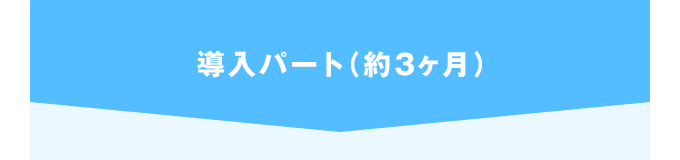 導入パート（約3ヶ月）